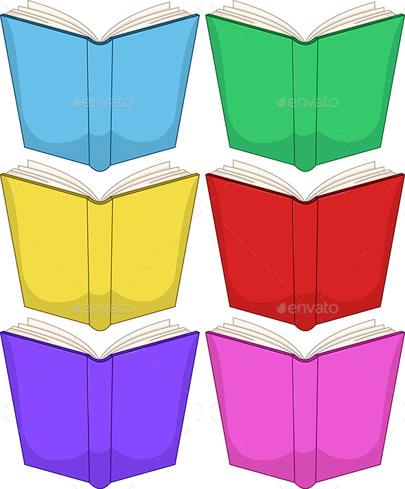 Colorful Books Pack (Man-made Objects)