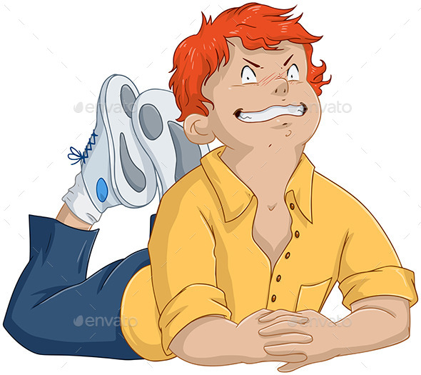 GraphicRiver Mischievous Boy Laying on Floor 10753317 GraphicRiver Mischievous Boy Laying on Floor 10753317
