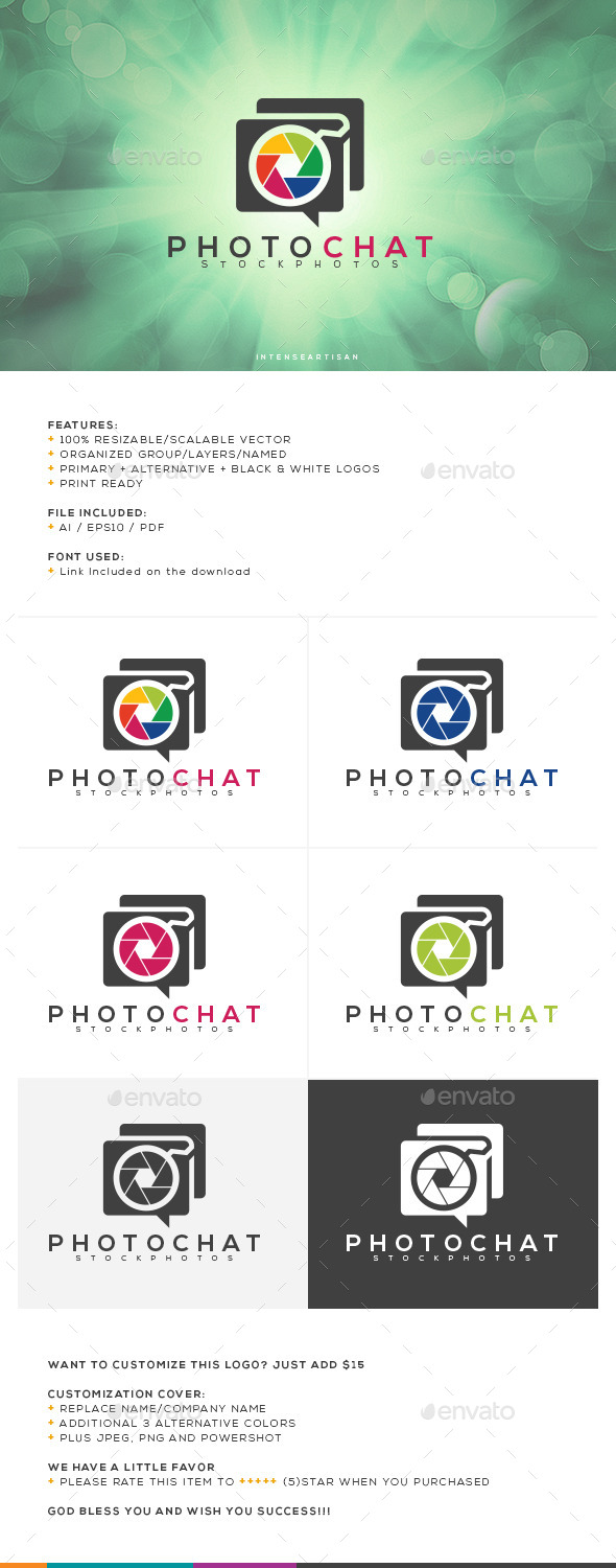 GraphicRiver Photo Chat Logo Template 10753756 GraphicRiver Photo Chat Logo Template 10753756