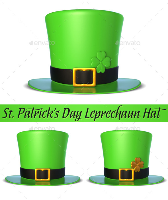 GraphicRiver St Patricks Day Leprechaun Hat 3D 10754302 GraphicRiver St Patricks Day Leprechaun Hat 3D 10754302