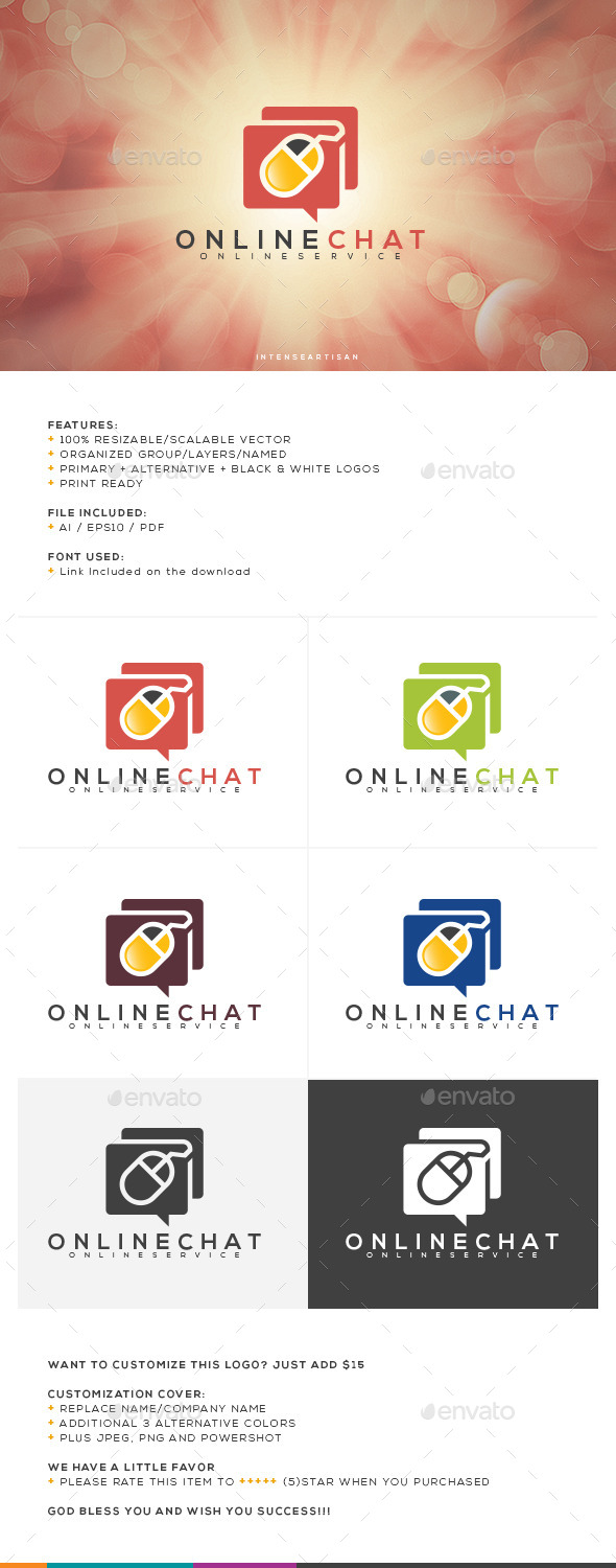 GraphicRiver Online Chat Logo Template 10755247 GraphicRiver Online Chat Logo Template 10755247