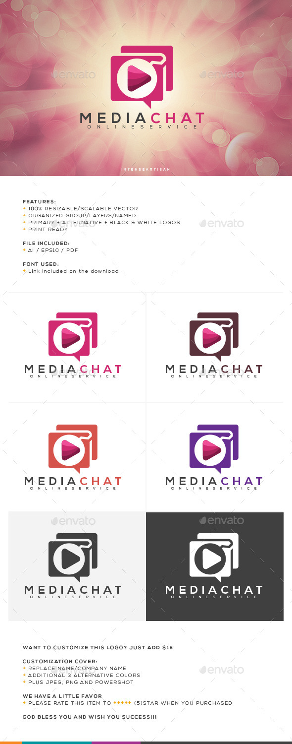 GraphicRiver Media Chat Logo Template 10755312 GraphicRiver Media Chat Logo Template 10755312