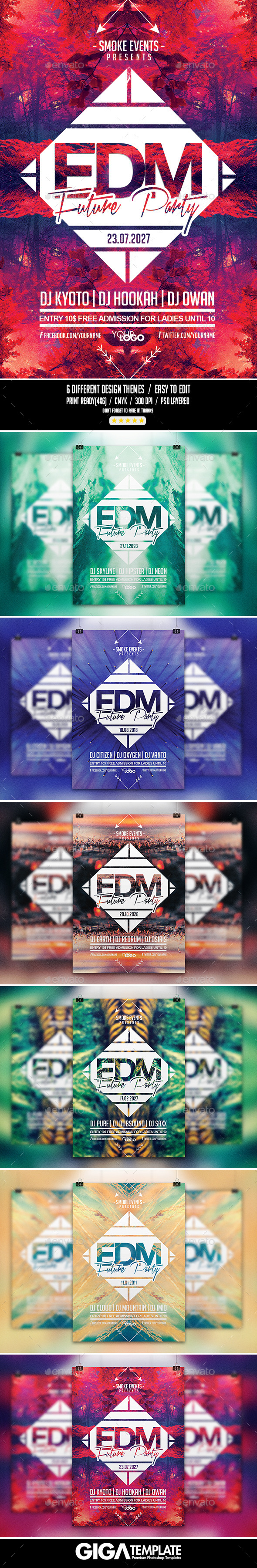 GraphicRiver EDM Futuristic Music Flyer PSD Template 10755323 GraphicRiver EDM Futuristic Music Flyer PSD Template 10755323