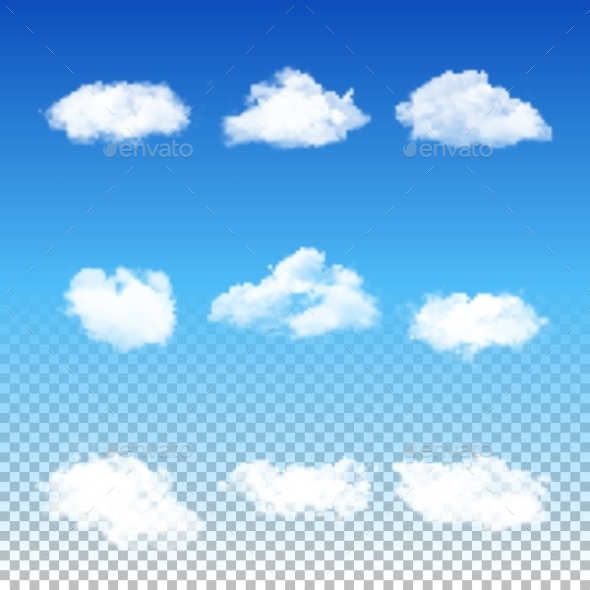 GraphicRiver Set of Transparent Clouds 10755468 GraphicRiver Set of Transparent Clouds 10755468
