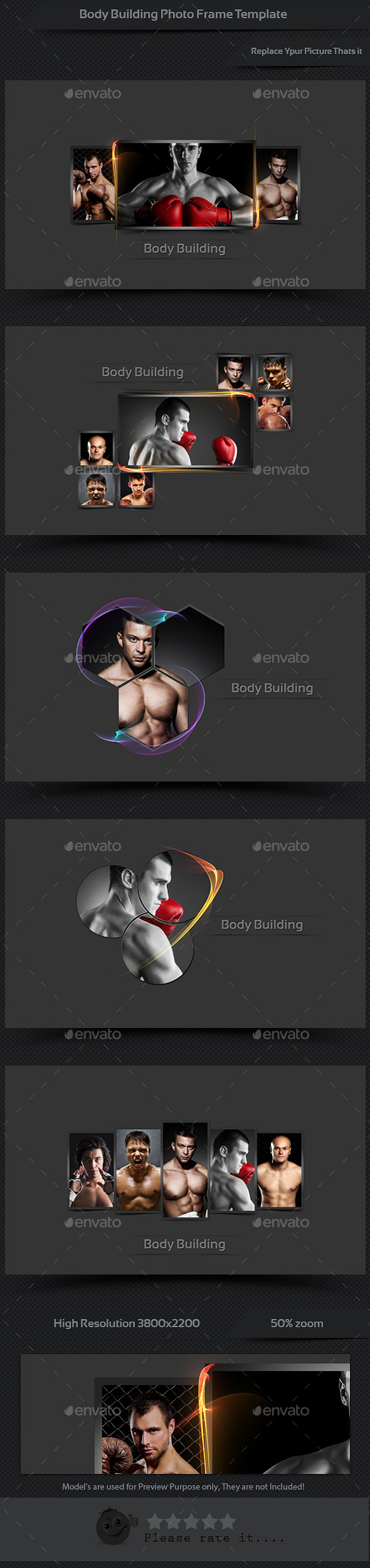 GraphicRiver Body Building Photo Frame Template 10755698 GraphicRiver Body Building Photo Frame Template 10755698