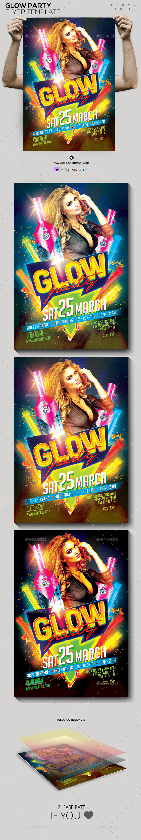 GraphicRiver Glow Party Template PSD Flyer Poster 10684106 GraphicRiver Glow Party Template PSD Flyer Poster 10684106