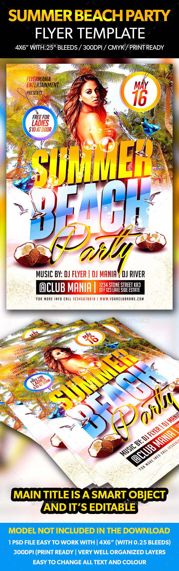 GraphicRiver Summer Beach Party Flyer Template 10756342 GraphicRiver Summer Beach Party Flyer Template 10756342