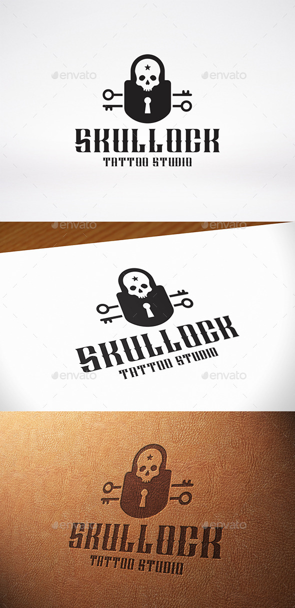 GraphicRiver Skull Lock Logo Template 10756543 GraphicRiver Skull Lock Logo Template 10756543