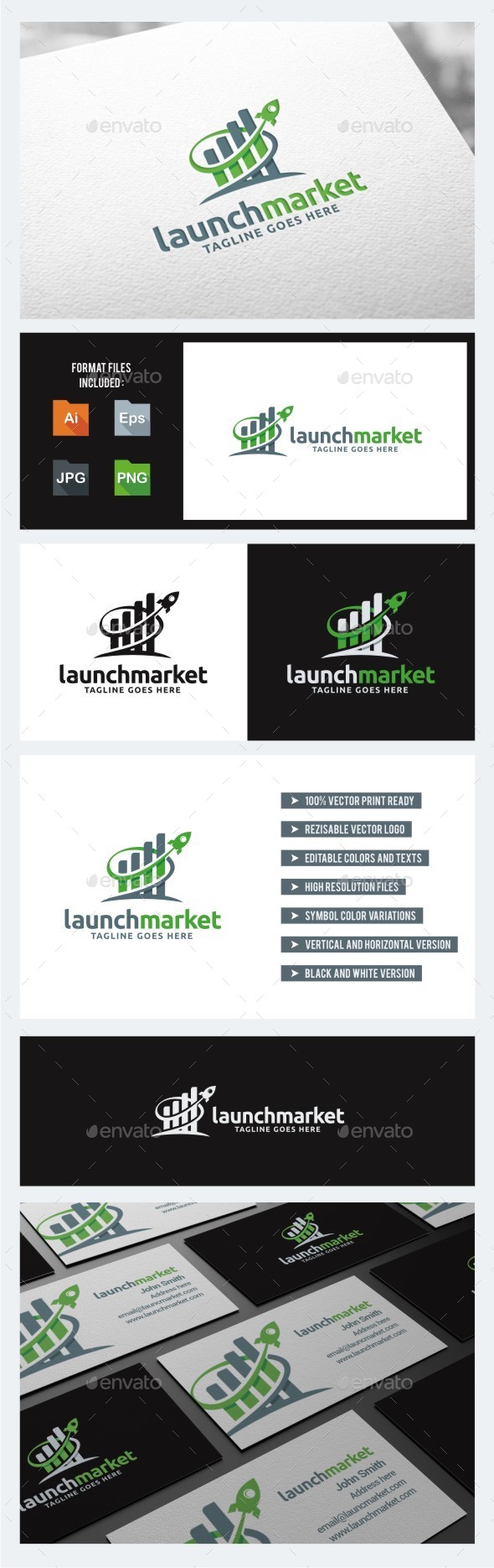GraphicRiver Launch Market Rocket Logo Template 10756546 GraphicRiver Launch Market Rocket Logo Template 10756546