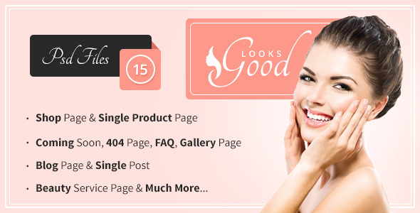 Good Looks - Beauty Salon & Spa PSD Template
