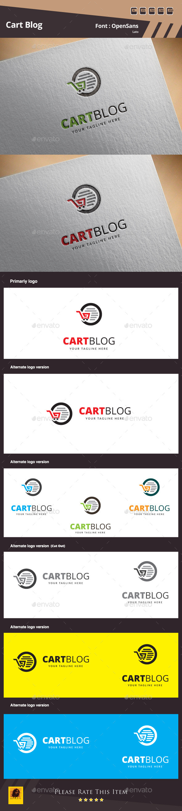 GraphicRiver Cart Blog Logo Template 10757169 GraphicRiver Cart Blog Logo Template 10757169