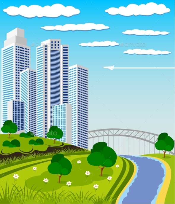 GraphicRiver Modern Metropolis Skyline 10757763 GraphicRiver Modern Metropolis Skyline 10757763