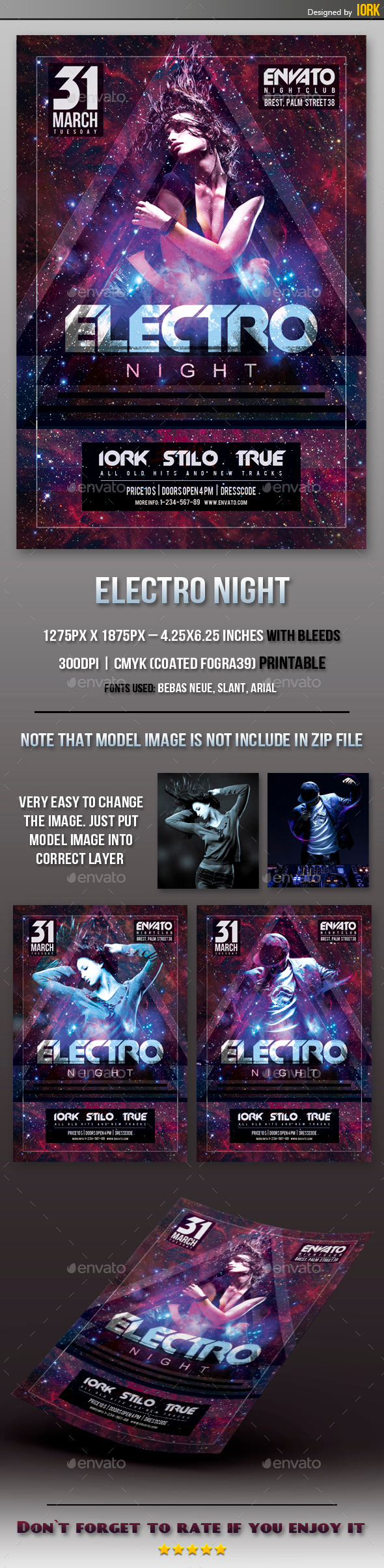 GraphicRiver Electro Night Party flyer 10759844 GraphicRiver Electro Night Party flyer 10759844