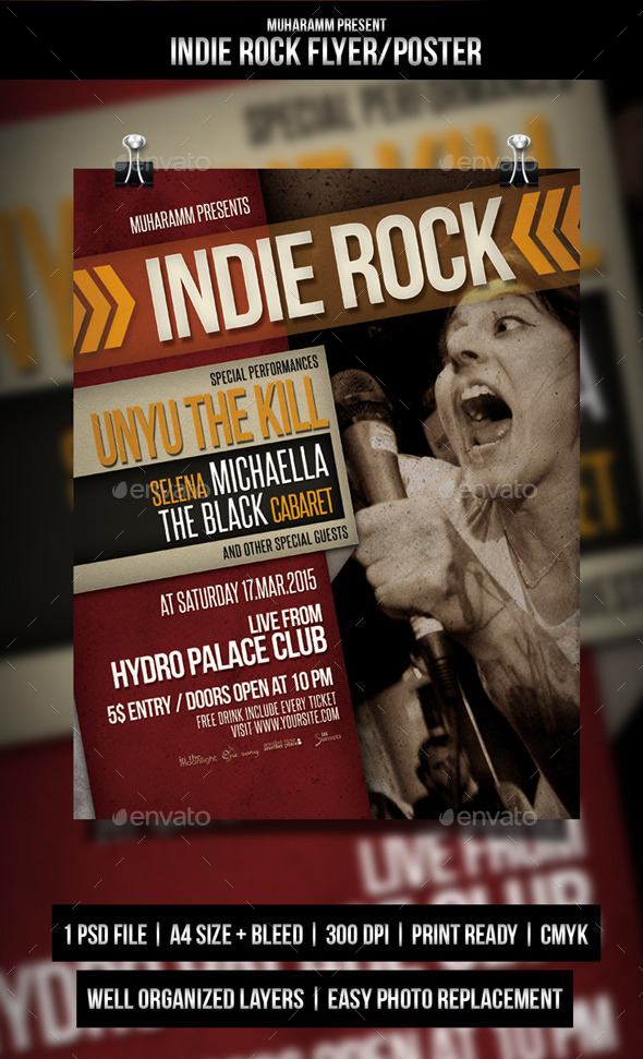 GraphicRiver Indie Rock Flyer Poster 10760019 GraphicRiver Indie Rock Flyer Poster 10760019
