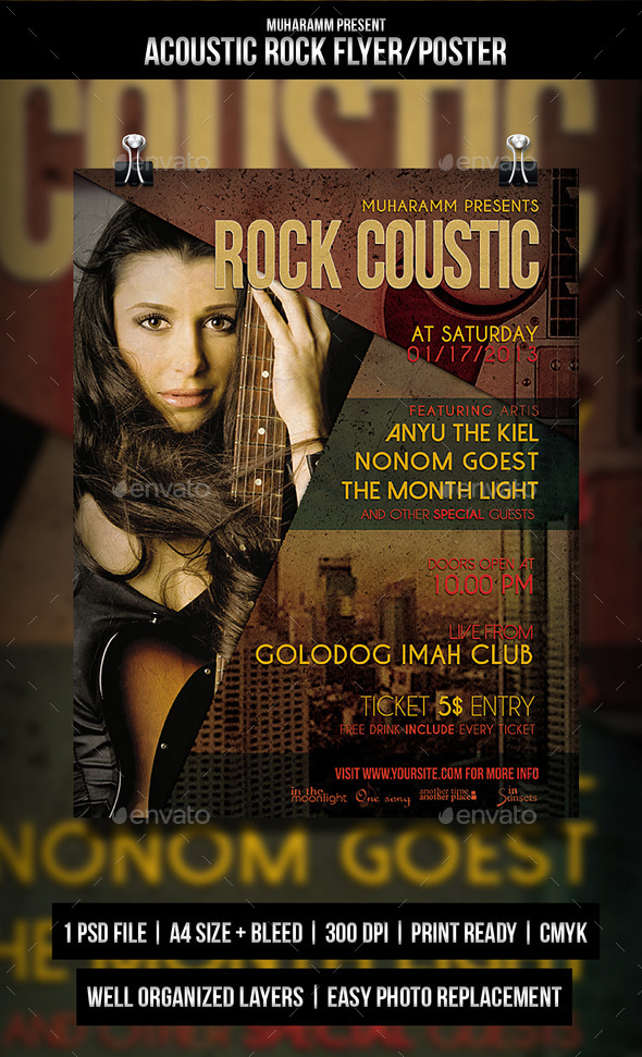 GraphicRiver Acoustic Rock Flayer Poster 10679614 GraphicRiver Acoustic Rock Flayer Poster 10679614