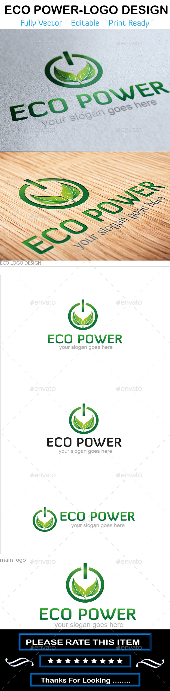 GraphicRiver Eco Power Logo 10720135 GraphicRiver Eco Power Logo 10720135