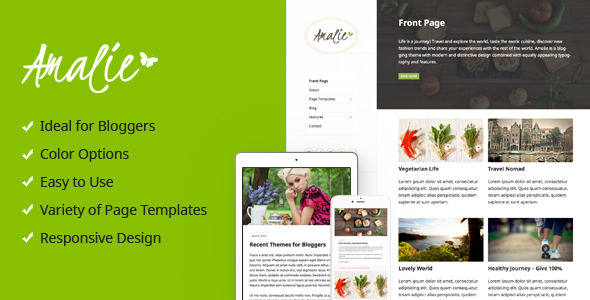 ThemeForest Amalie Modern Blogging WordPress Theme 10689808 ThemeForest Amalie Modern Blogging WordPress Theme 10689808