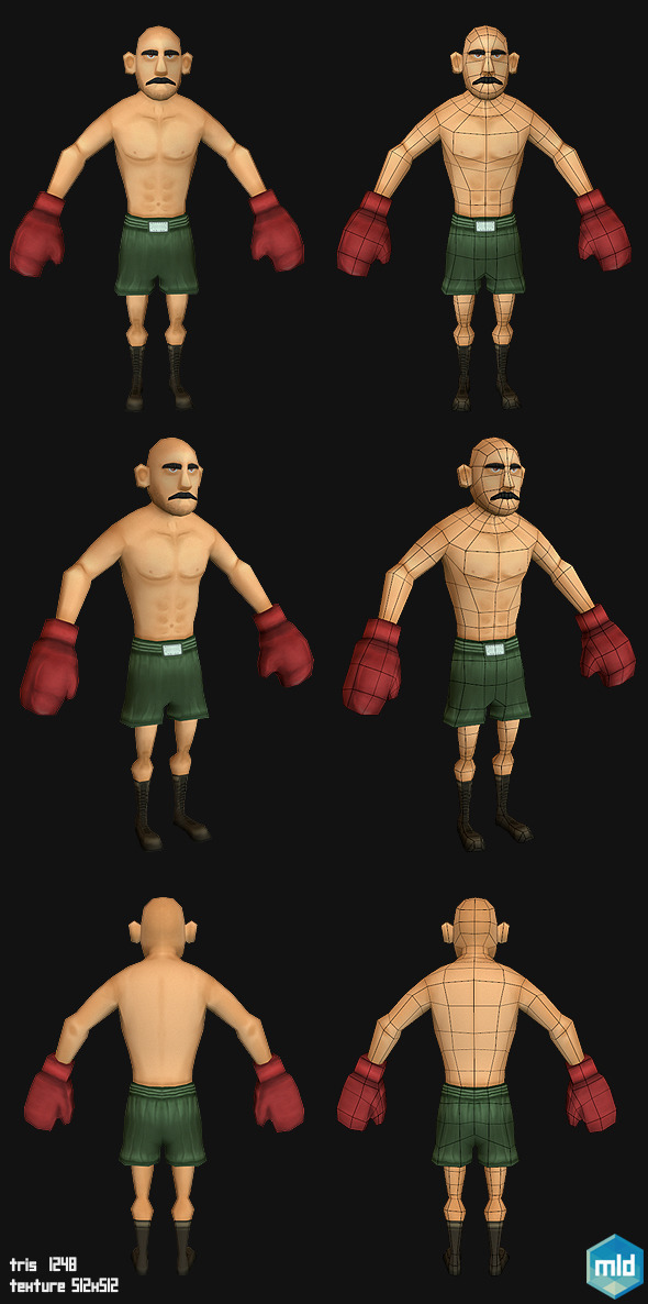 3DOcean Low Poly Boxer Character 10761105 3DOcean Low Poly Boxer Character 10761105