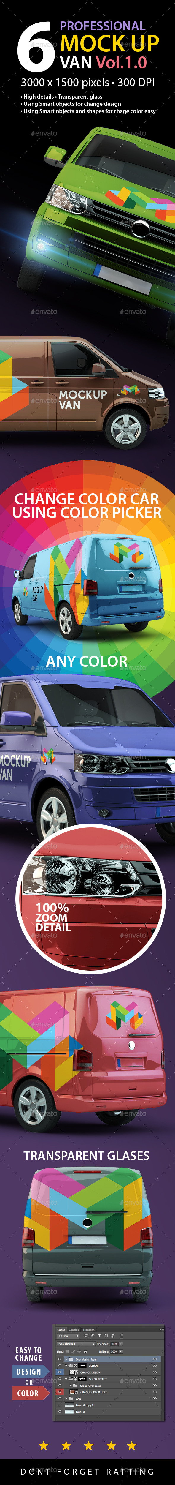 GraphicRiver 6 Mock up Van 1.0 10761186 GraphicRiver 6 Mock up Van 1.0 10761186