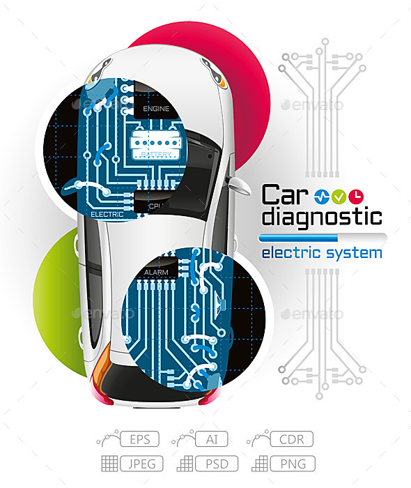 GraphicRiver X-Ray Car Diagnostic of Electric System 10763300 GraphicRiver X-Ray Car Diagnostic of Electric System 10763300