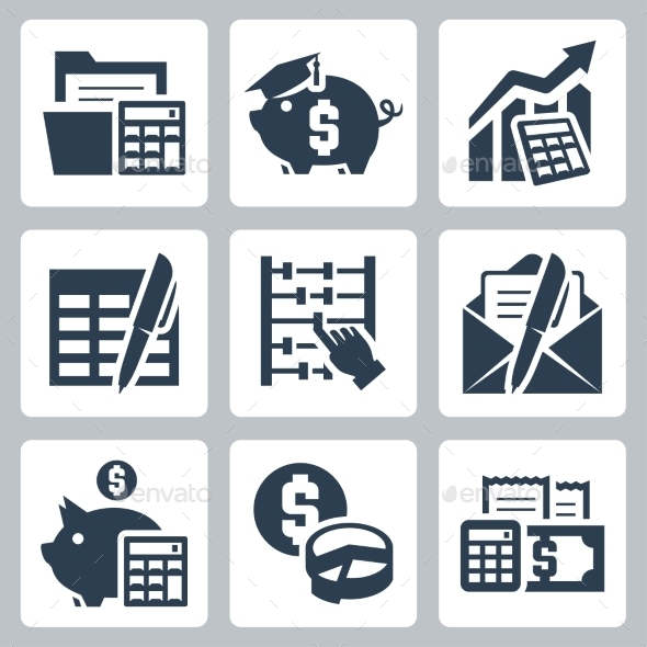 GraphicRiver Budget and Accounting Icons 10763949 GraphicRiver Budget and Accounting Icons 10763949