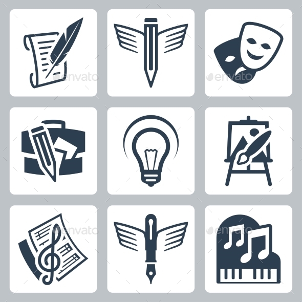 GraphicRiver Art Related Icons 10764013 GraphicRiver Art Related Icons 10764013