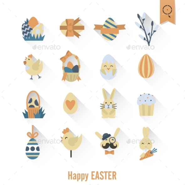 GraphicRiver Celebration Easter Icons 10764336 GraphicRiver Celebration Easter Icons 10764336