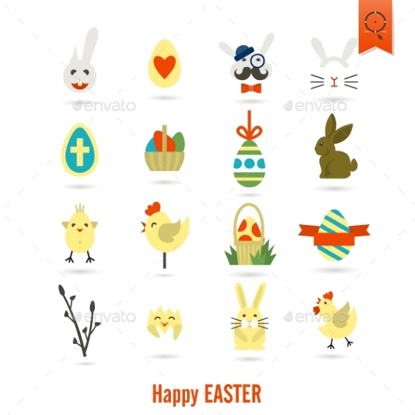 GraphicRiver Celebration Easter Icons 10764343 GraphicRiver Celebration Easter Icons 10764343