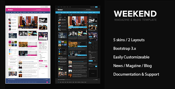 ThemeForest Weekend Magazine & Blog HTML Responsive Template 10650160 ThemeForest Weekend Magazine & Blog HTML Responsive Template 10650160