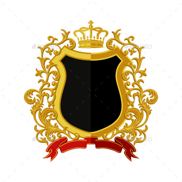 Coat of Arms in Modern Flat Style - Decorative Symbols Decorative