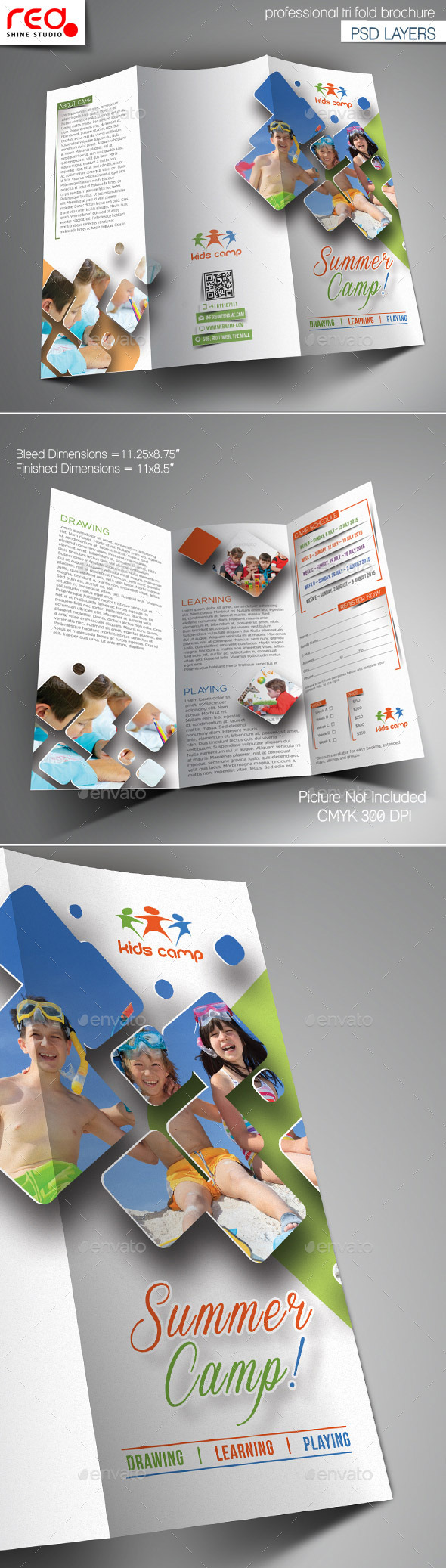 Summer Camp Trifold Brochure Template - 1 (Brochures)