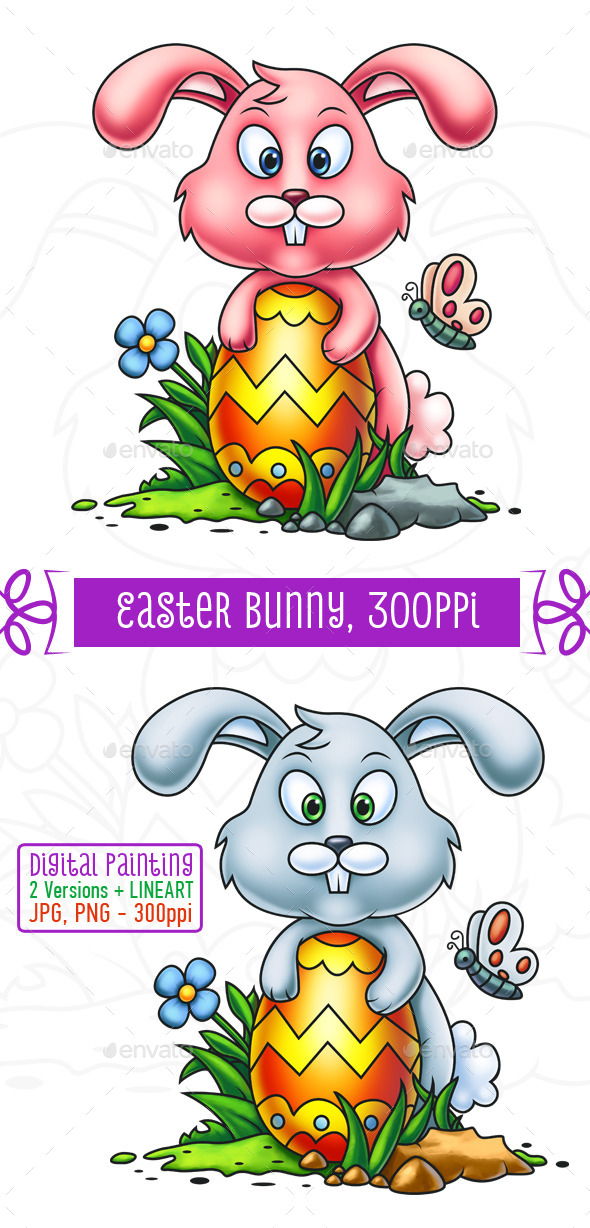 GraphicRiver Cute Little Easter Bunny 10753083 GraphicRiver Cute Little Easter Bunny 10753083