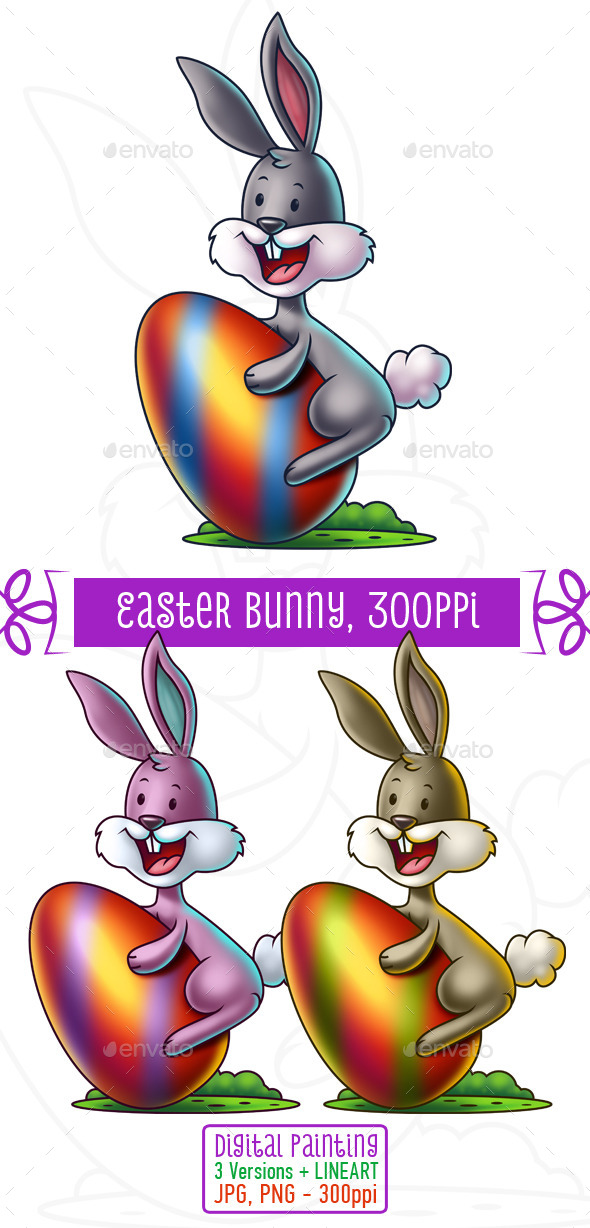 GraphicRiver Bunny with an Easter Egg 10753192 GraphicRiver Bunny with an Easter Egg 10753192