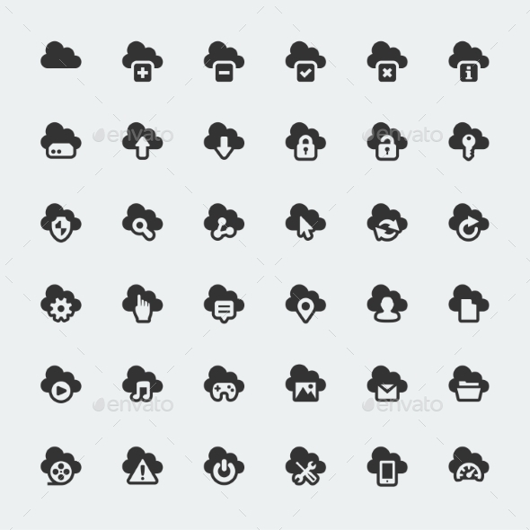 GraphicRiver Cloud Technology Icons Set 10765529 GraphicRiver Cloud Technology Icons Set 10765529