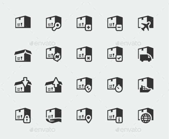 Logistics and Shipping Vector Icons Set (Icons)