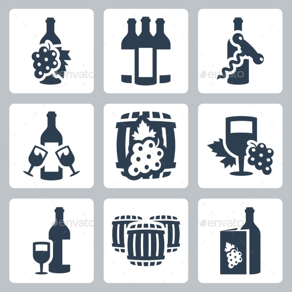 GraphicRiver Vector Winery Icons Set 10765624 GraphicRiver Vector Winery Icons Set 10765624