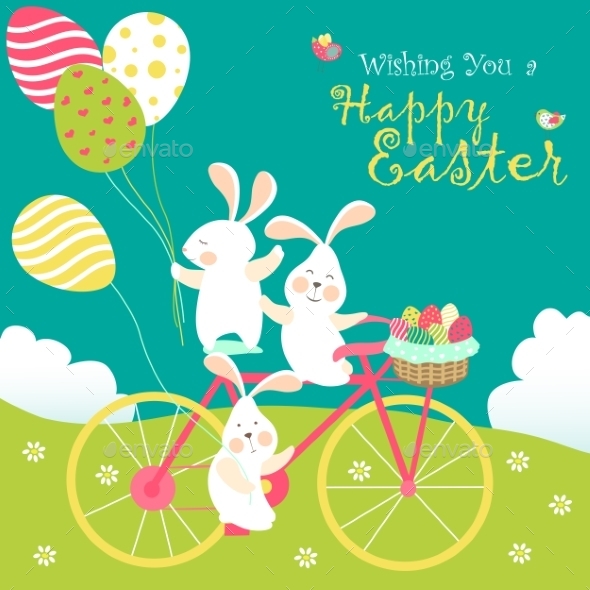 GraphicRiver Easter Bunnies and Easter Eggs 10765842 GraphicRiver Easter Bunnies and Easter Eggs 10765842