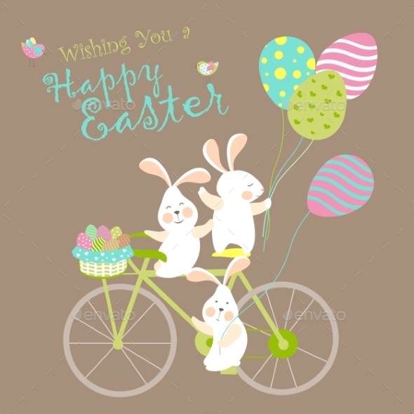 GraphicRiver Easter Bunnies and Easter Eggs 10765846 GraphicRiver Easter Bunnies and Easter Eggs 10765846