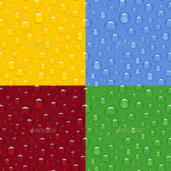 GraphicRiver Set of Water Drops Seamless Backgrounds 10766340 GraphicRiver Set of Water Drops Seamless Backgrounds 10766340