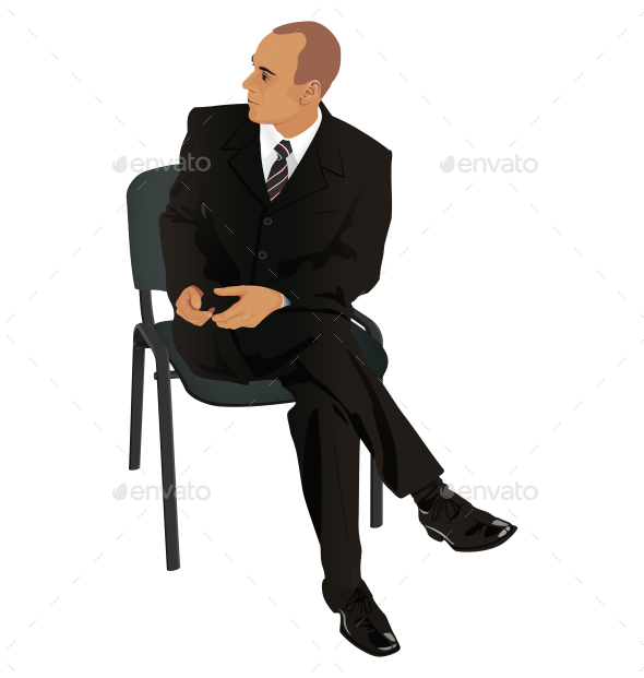 GraphicRiver Young Man in Business Suit Sitting in Office Chair 10766440 GraphicRiver Young Man in Business Suit Sitting in Office Chair 10766440