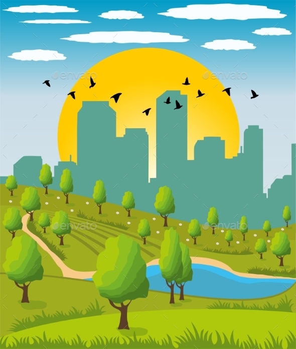 GraphicRiver City Park 10766963 GraphicRiver City Park 10766963
