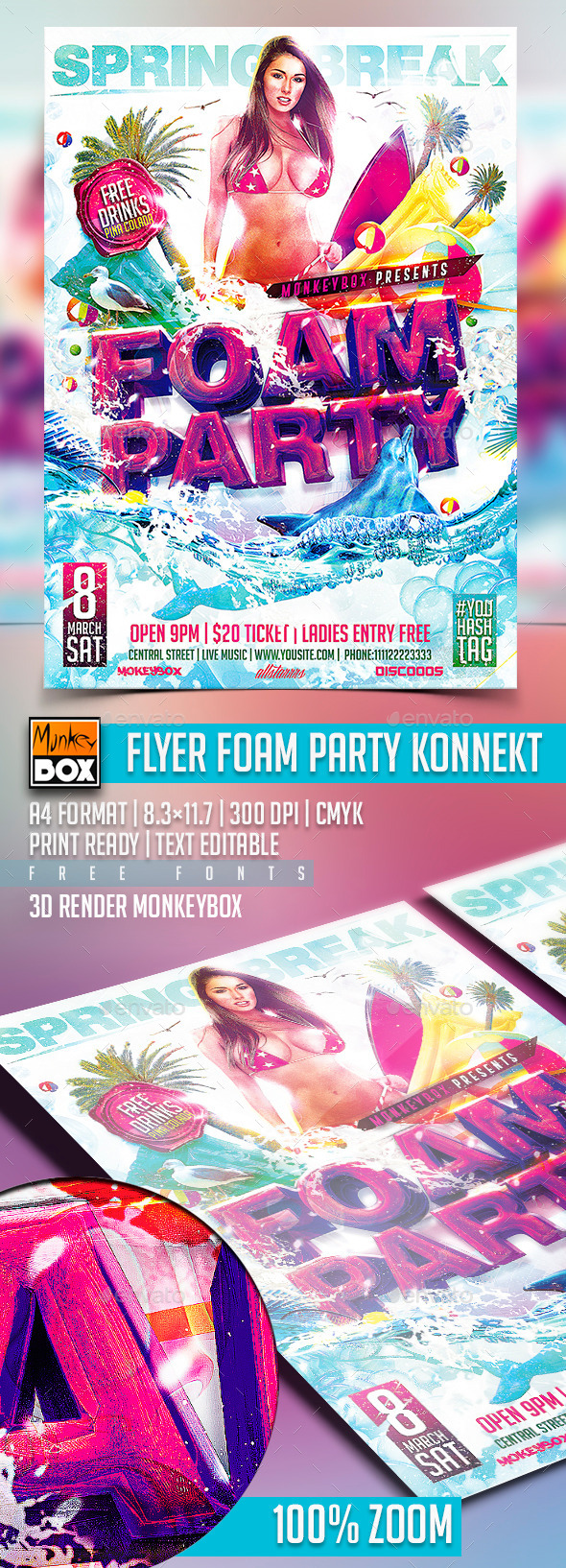 Flyer Foam Party Konnekt (Flyers)