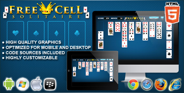 CodeCanyon FreeCell Solitaire HTML5 Solitaire Game 10767798 CodeCanyon FreeCell Solitaire HTML5 Solitaire Game 10767798