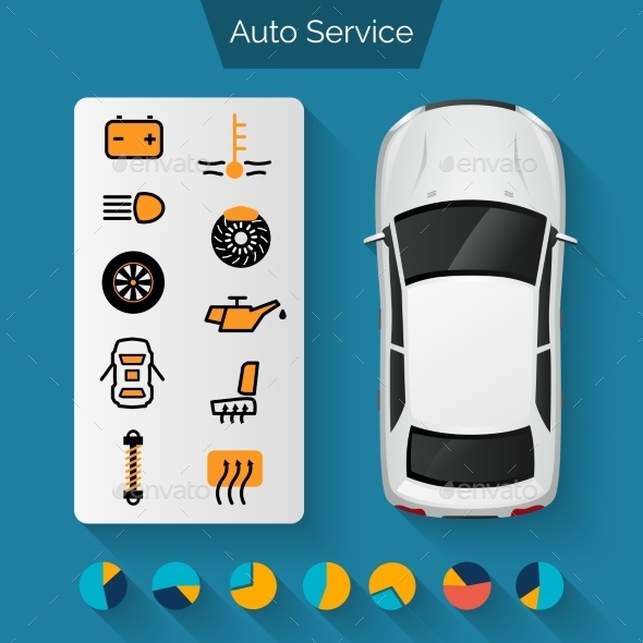 Auto Service Infographics (Industries)