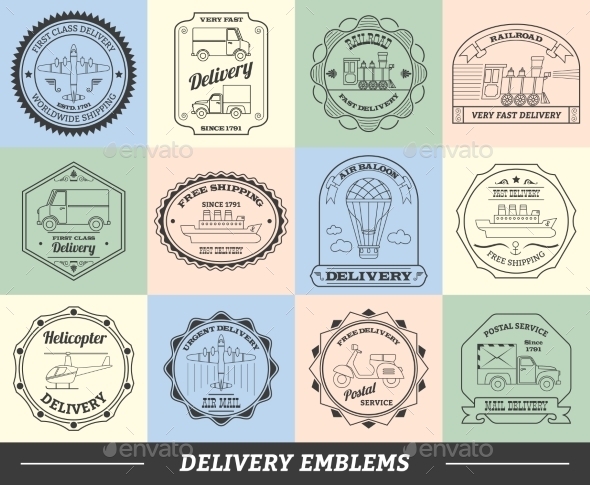 Delivery Emblems Set (Travel)