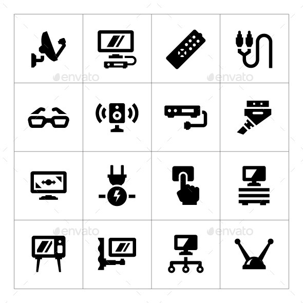 Set Icons of Television (Man-made objects)