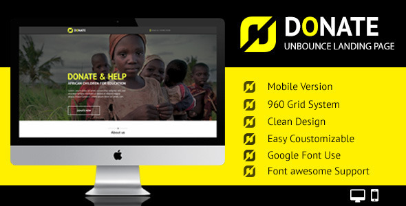 Donate - Unbounce Responsive Nonprofit Landing Page