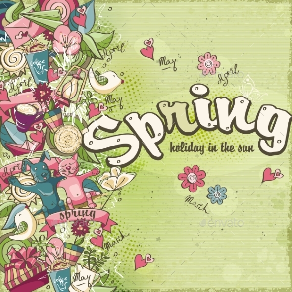 Postcard Dedicated to Spring (Flowers & Plants)