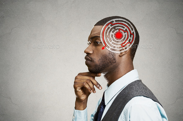 Right decision strategy concept. Man solving problem (Misc) Photo Download