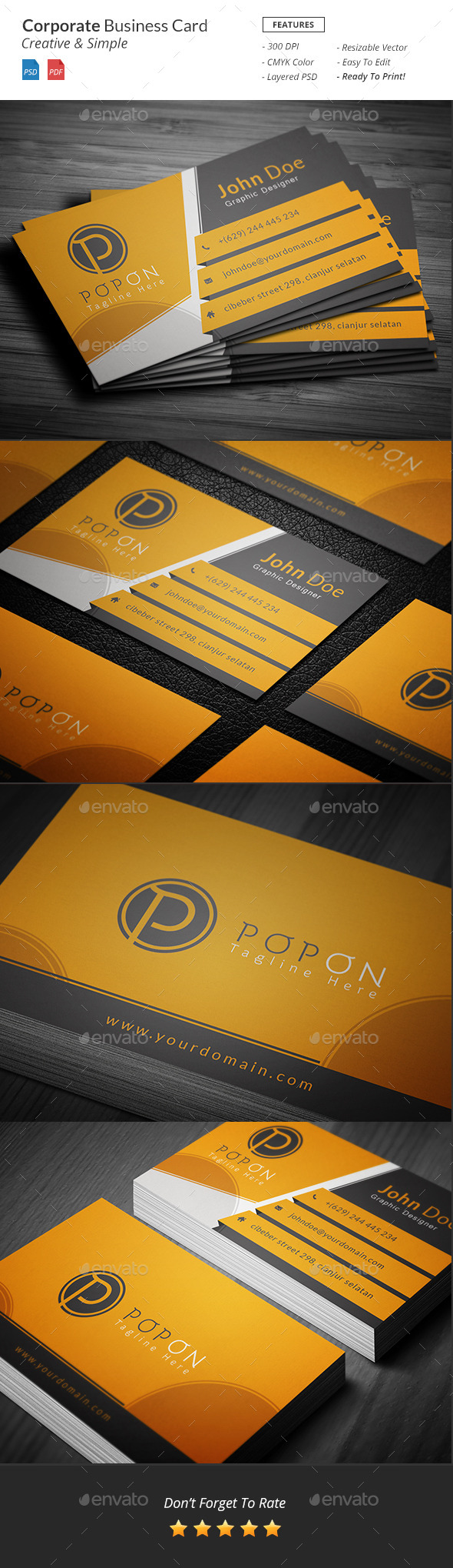 GraphicRiver Corporate business card template 10771765 GraphicRiver Corporate business card template 10771765